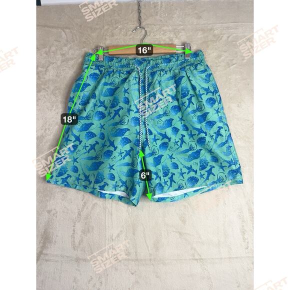 Southern Tide Men’s Large Skipjack Swim Trunks Blue Sea Creatures Print Lined - Picture 7 of 7